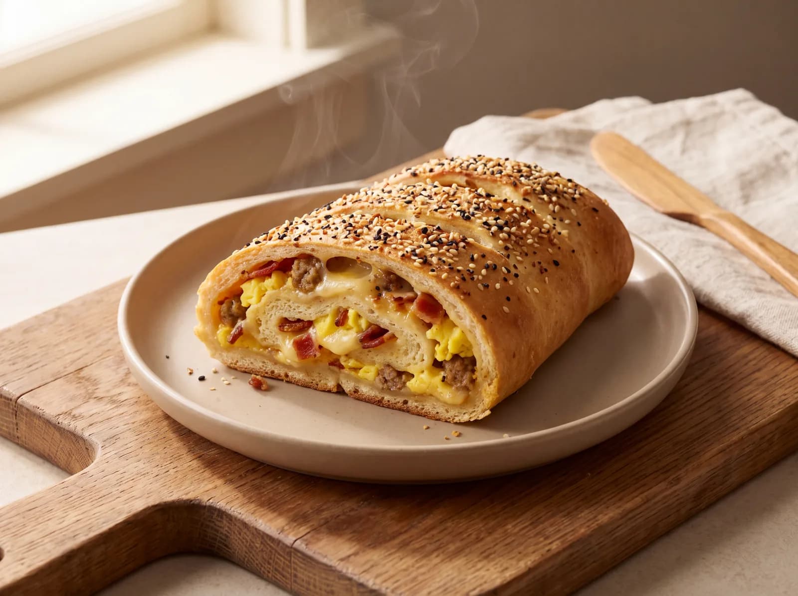 Breakfast Stromboli
