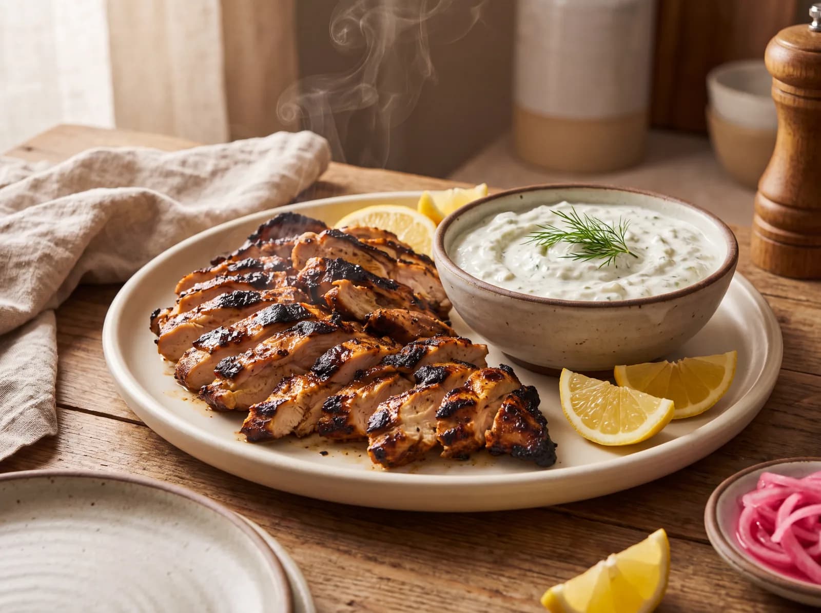 Chicken Shawarma + Cool Tzatziki