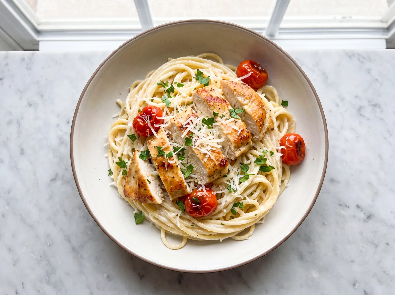 Garlic Parmesan Chicken Pasta