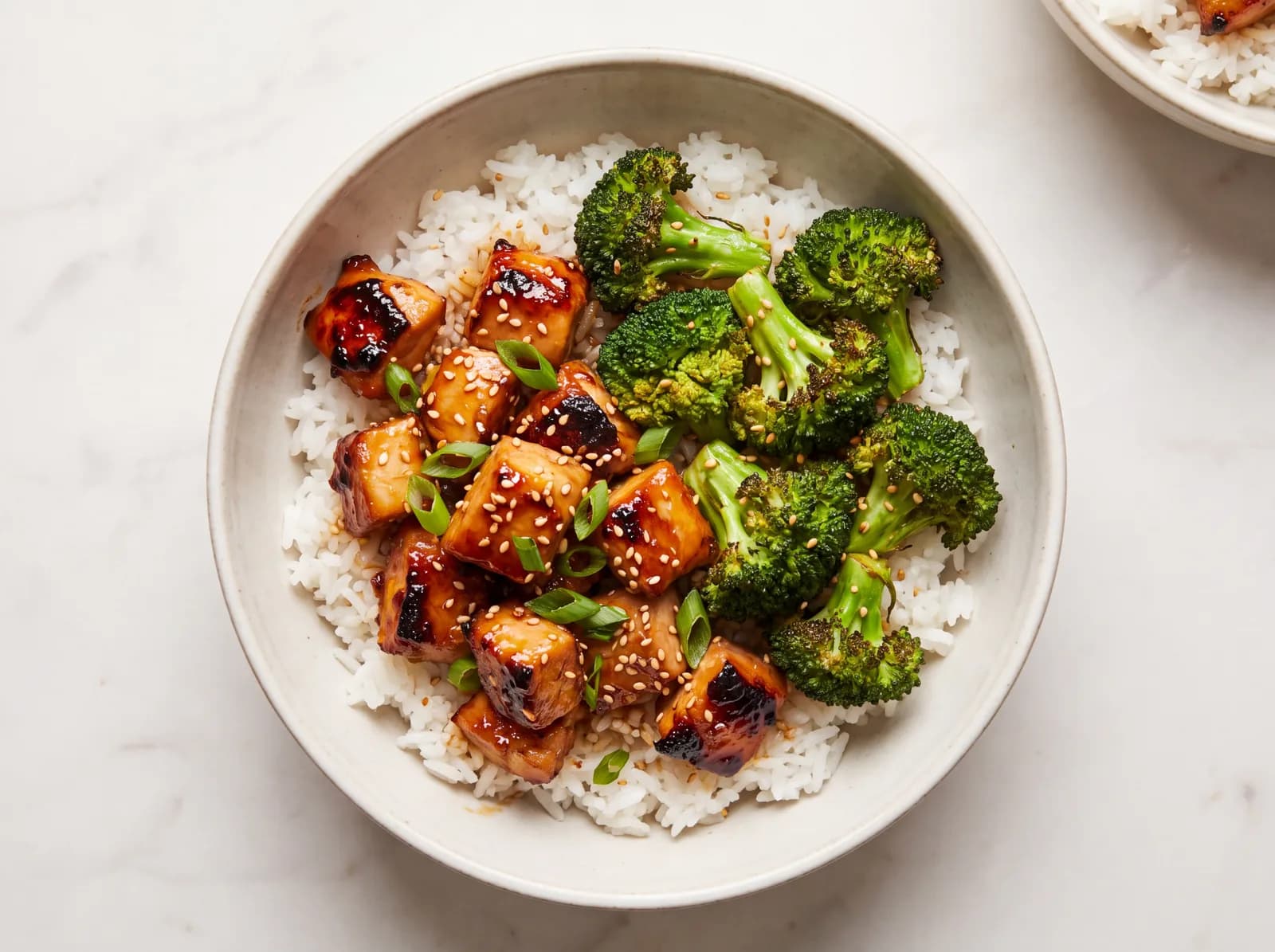 Honey Garlic Chicken Rice Bowl