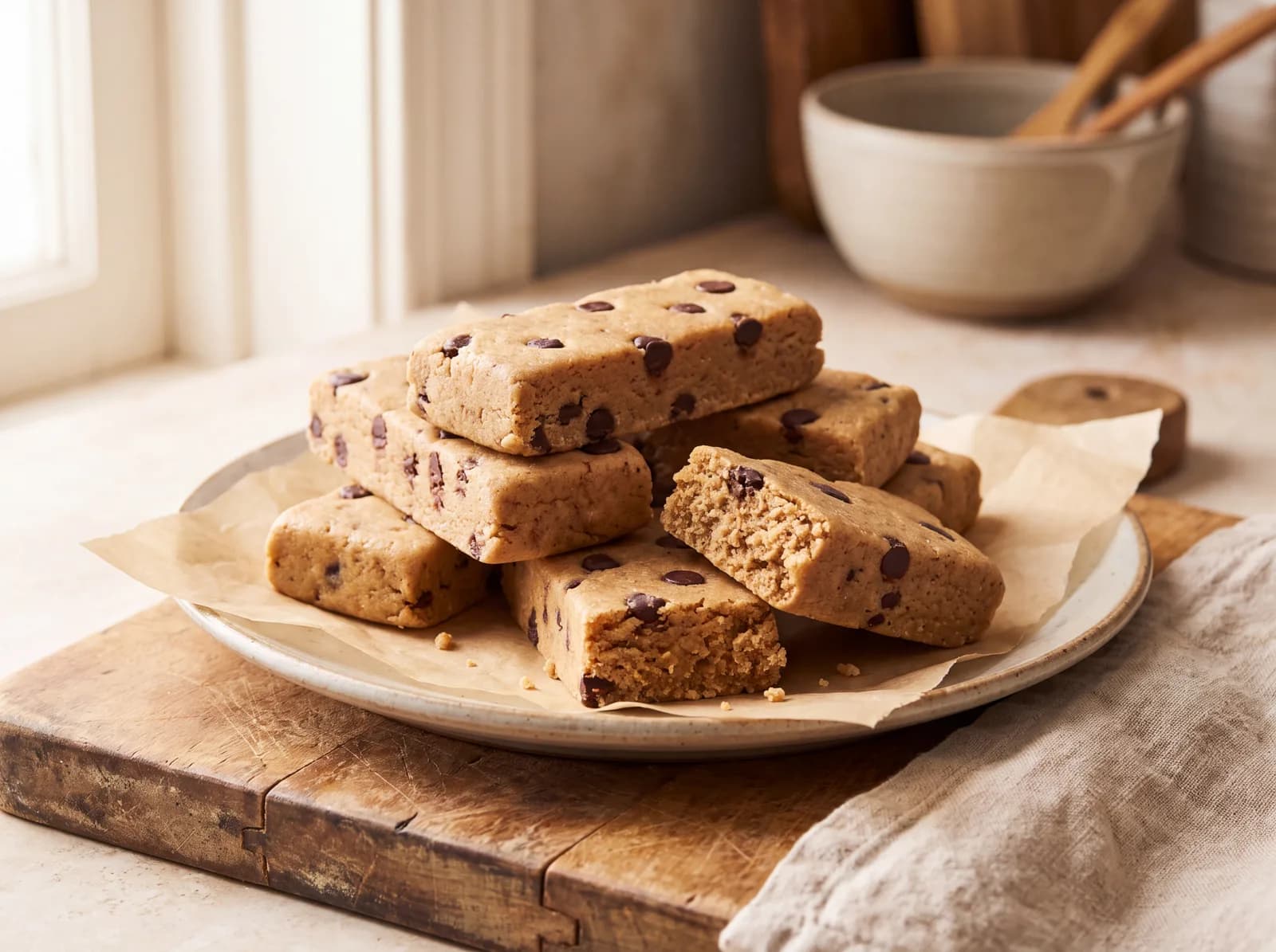 No-Bake Cookie Dough Protein Bars