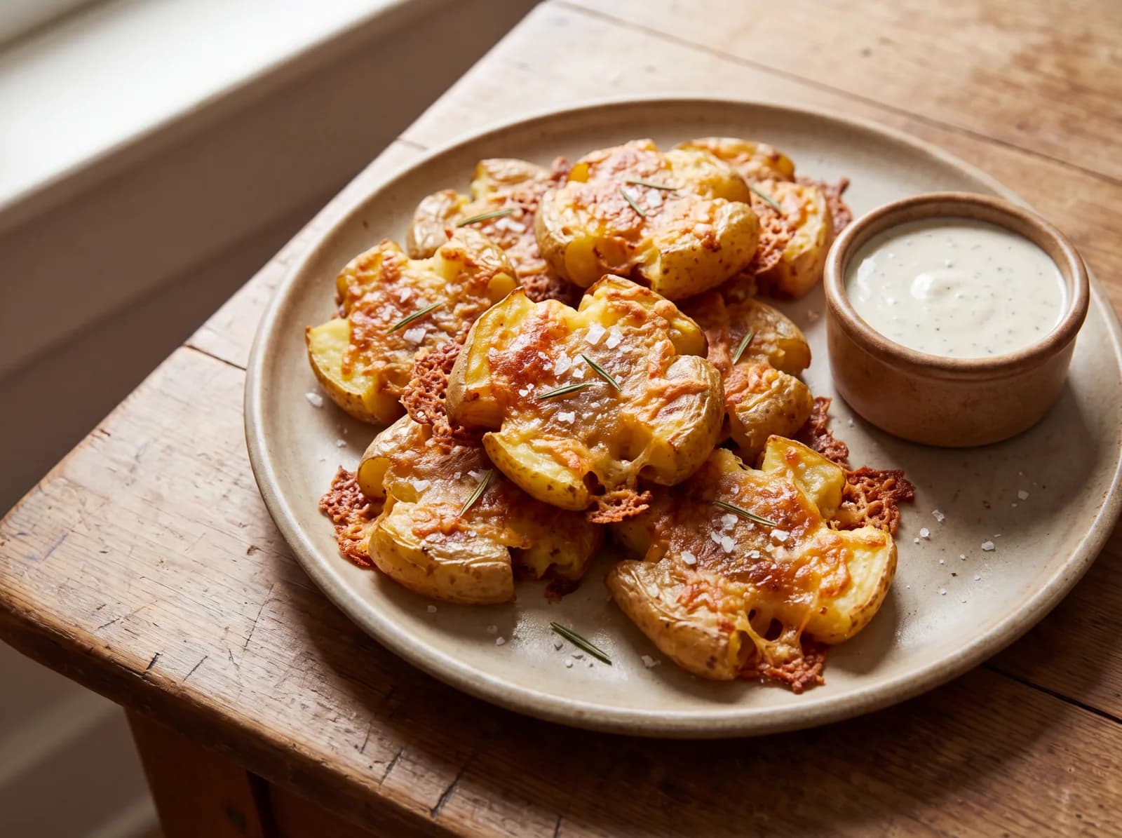 Smash Honey Gold Potatoes