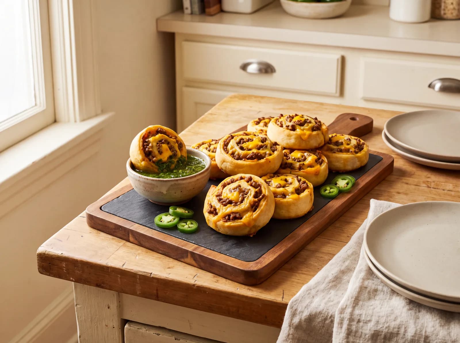 Southwest Burger Pinwheels