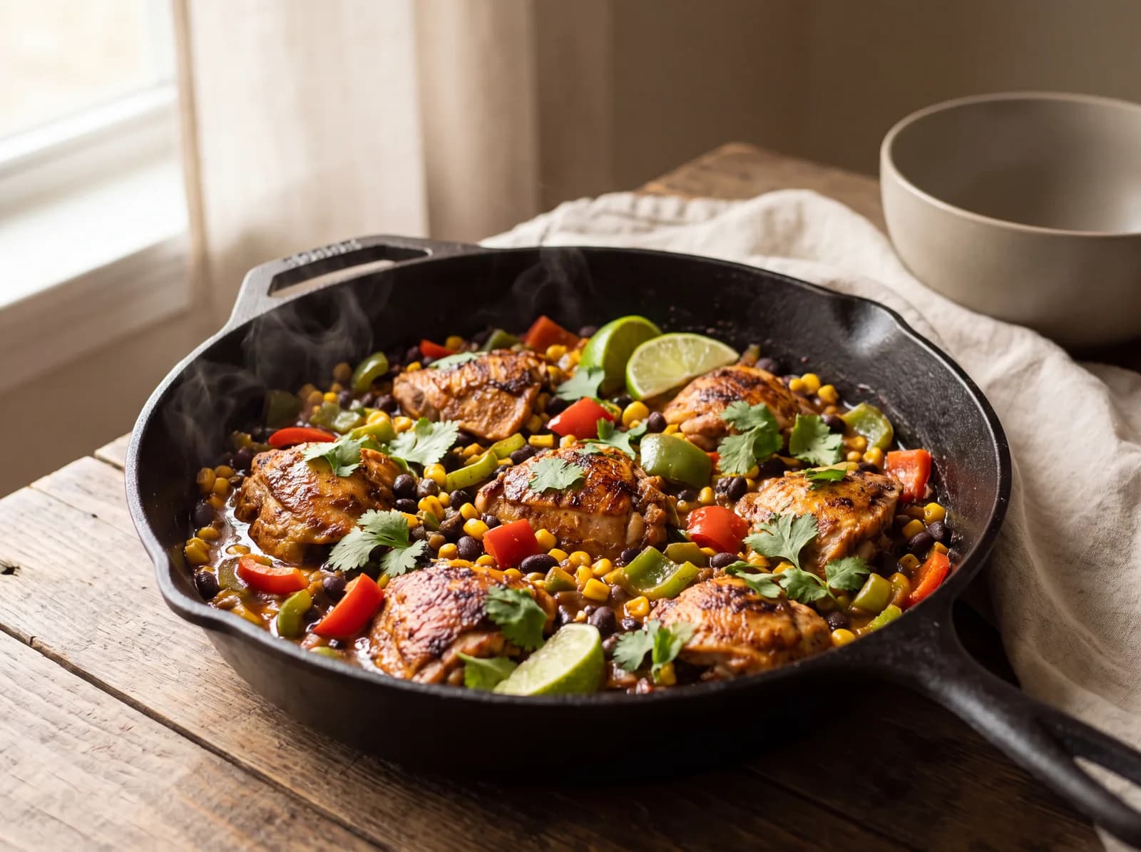 Spicy Chicken & Black Bean Skillet