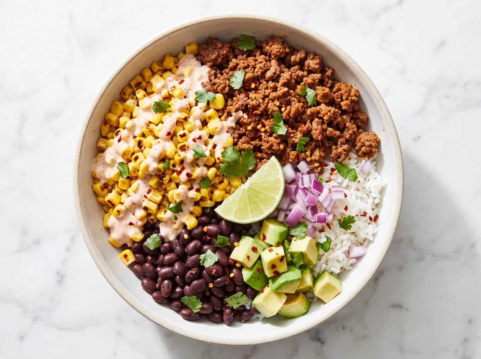 Street Corn Taco Beef Bowl